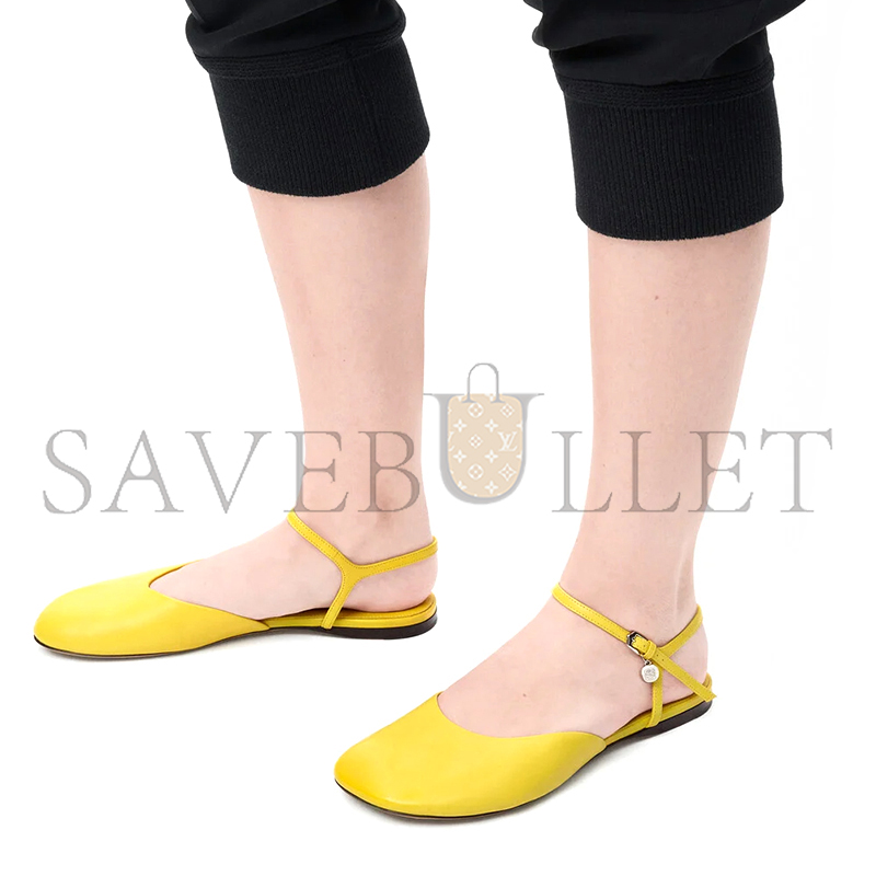 L0ew* toy ankle strap ballerina in lambskin llst466x10
